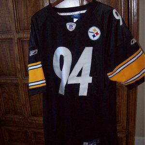 NFL NWOT Men's Pittsburgh Steelers Timmons Onfield Reebok Team Game Jersey #94